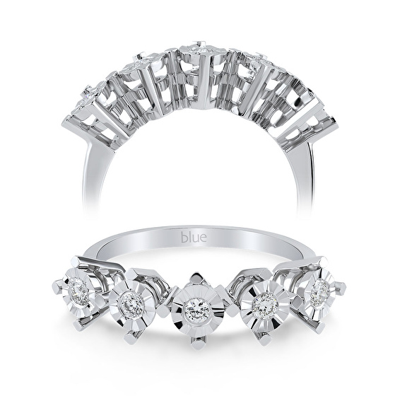 Fünfstein Diamantring
