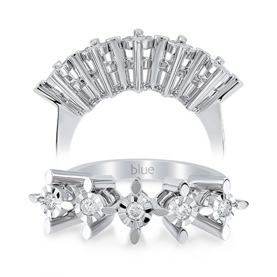 Fünfstein Diamantring