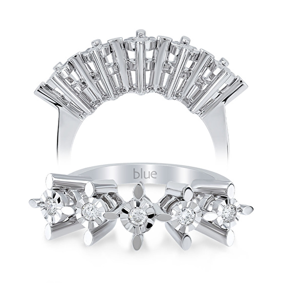 Fünfstein Diamantring