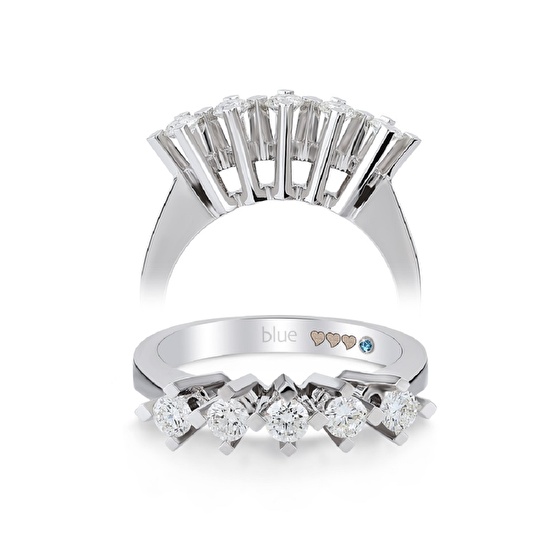 Fünfstein Diamantring