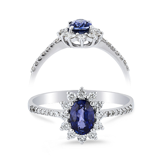 Exklusiv Design Saphir Diamantring