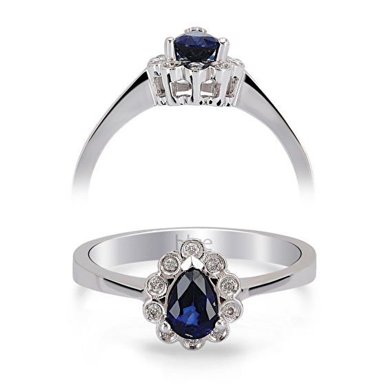 Saphir Diamantring