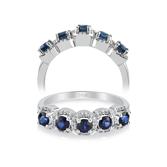 Saphir Diamantring