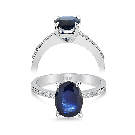 Saphir Diamantring