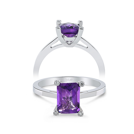 Amethyst Diamantring
