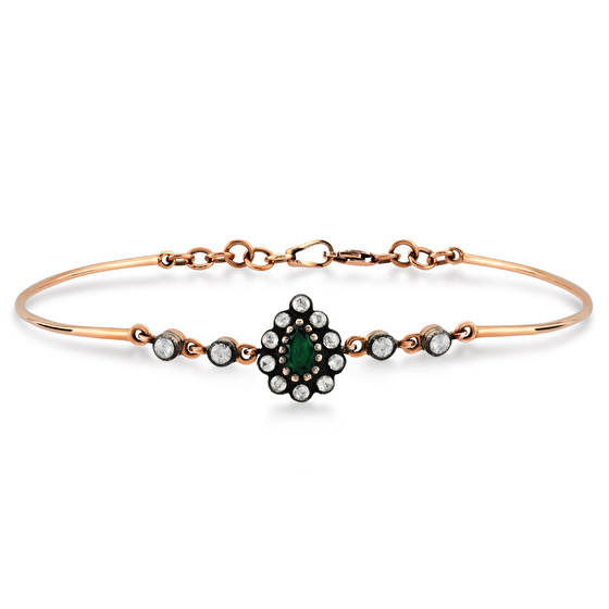 Rose Cut Smaragd Armband