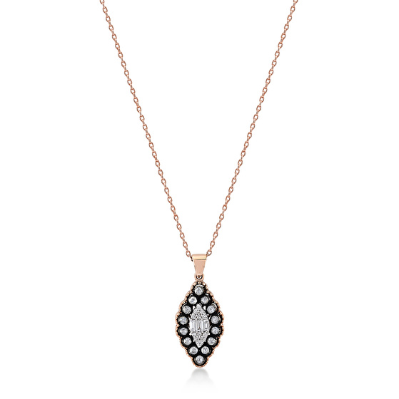 Rose Cut Diamant Halskette