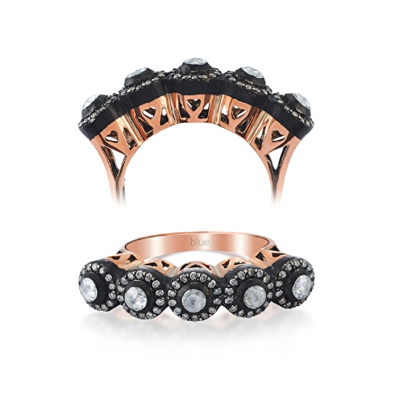 Rose Cut Fünfstein Diamantring