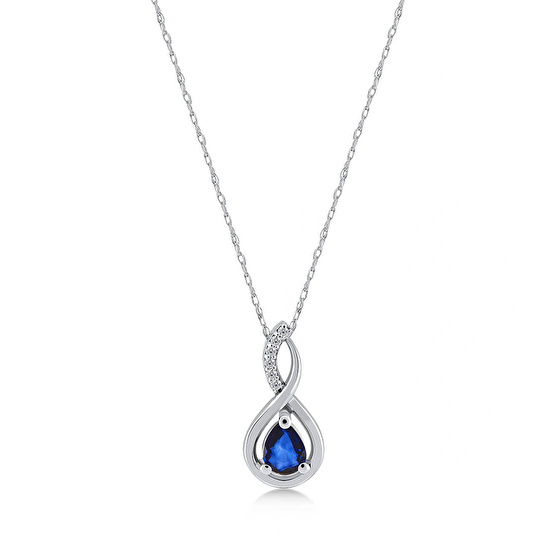 Saphir Diamant Halskette