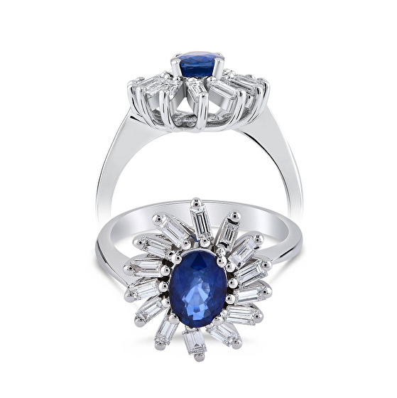 Saphir Diamantring