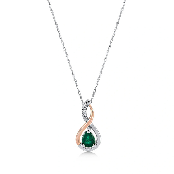 Smaragd Diamant Halskette