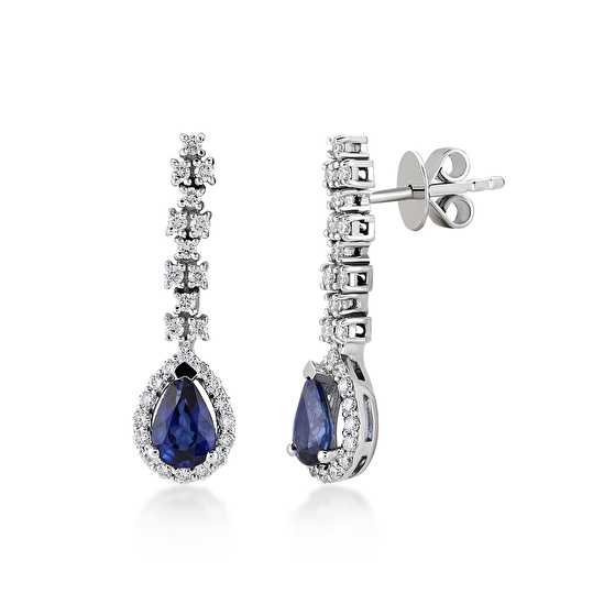 Diamant Saphir Ohrring