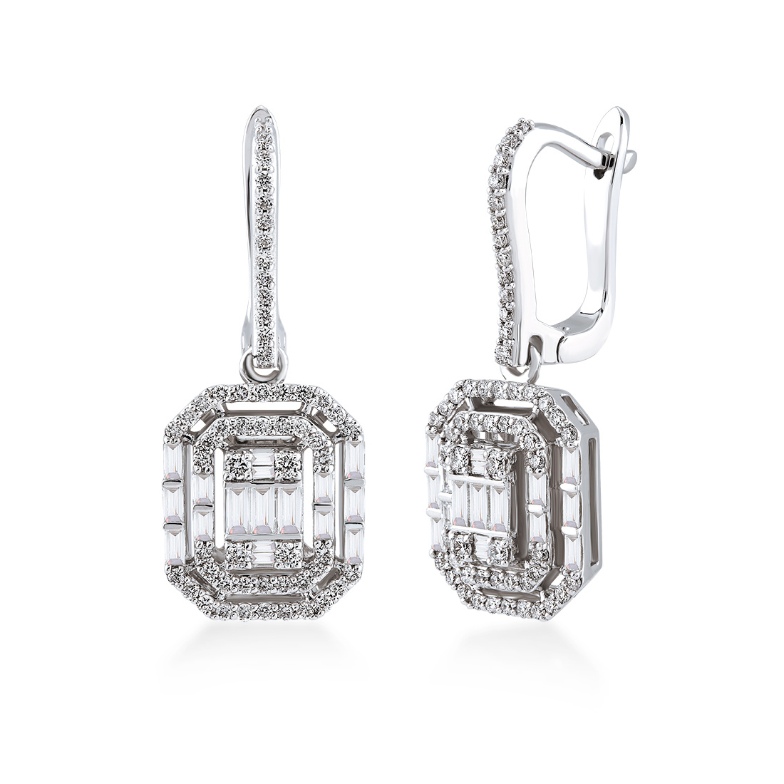 Baguette Diamant Ohrringe