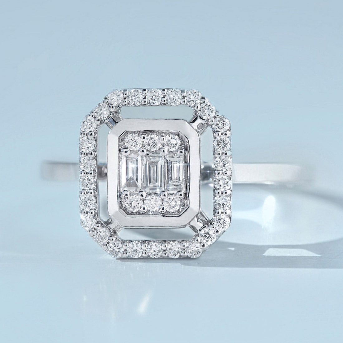 Special Design Baguette Diamantring