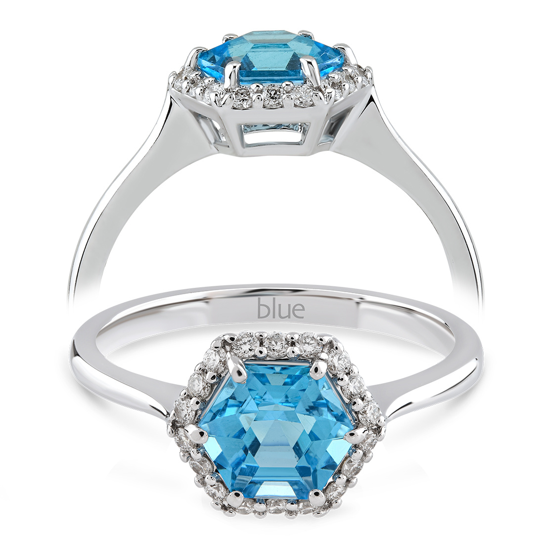 Blauer Topas Halskette