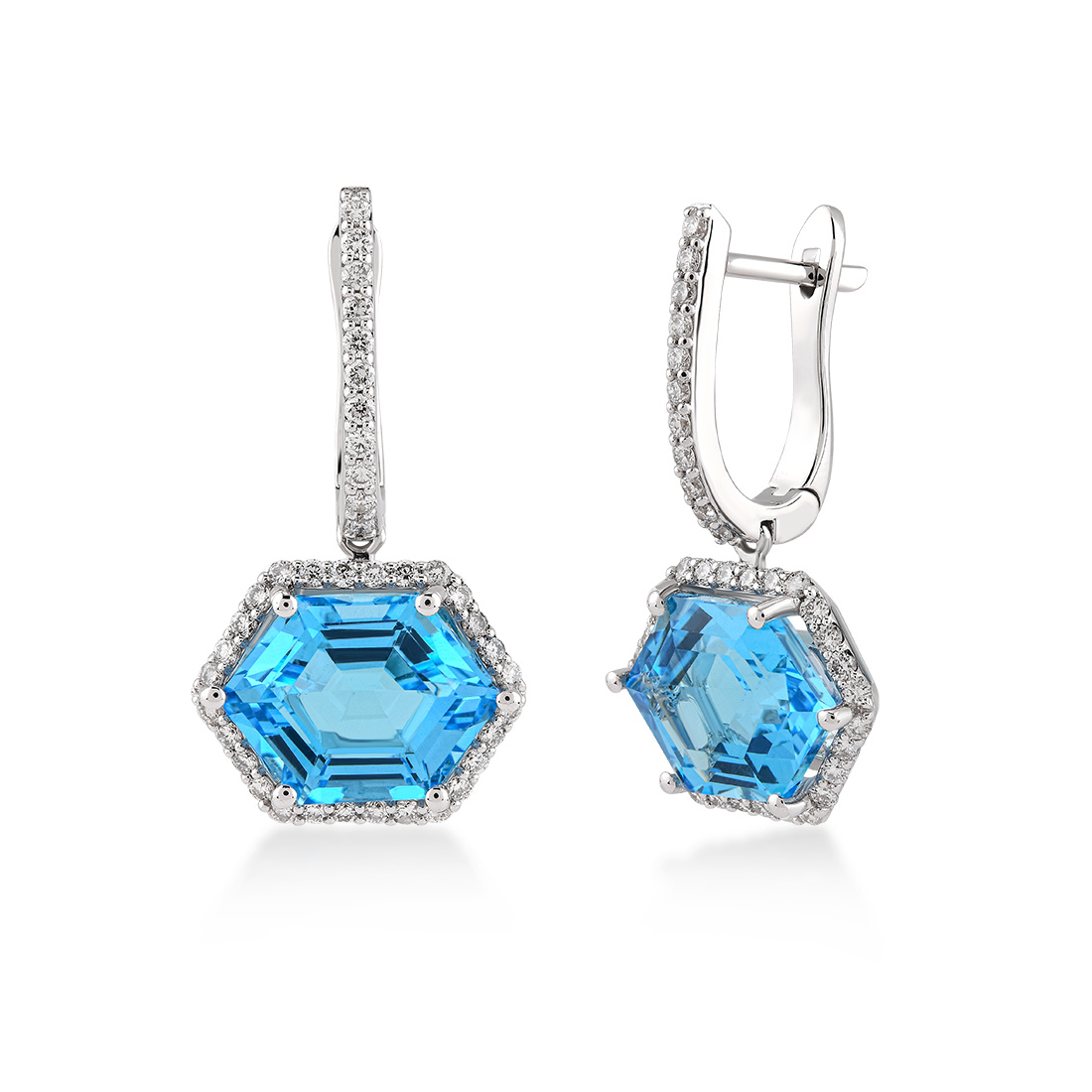 Blauer Topas Ohrringe