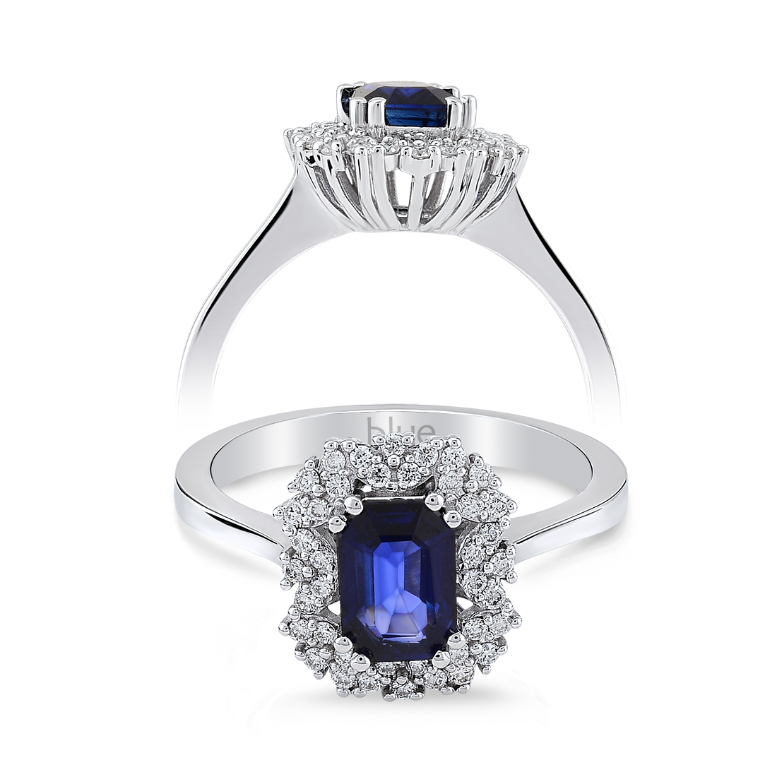 Saphir Diamantring